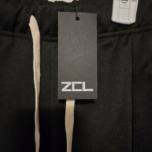 ZCL Black Joggers with Cream Drawstrings